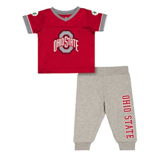 Ohio State Buckeyes Colosseum Infant & Newborn Nothing But the Hits Two-Piece Football Set
