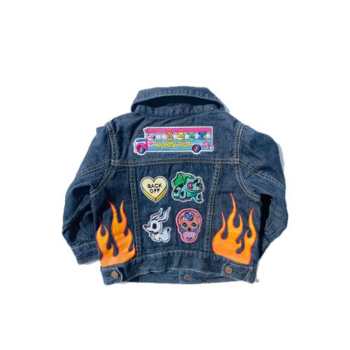 Custom Denim Battle Jacket Baby 18-24 Months
