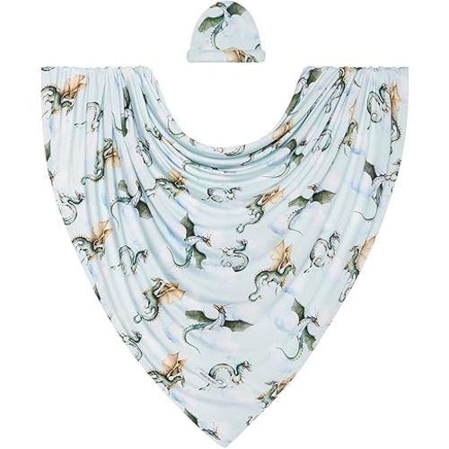 Posh Peanut Baby Swaddle Blanket & Beanie - Matching Newborn Swaddle Set, Doubles As Receiving Blanket or Nursing Cover