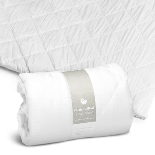 Guava Family Travel Crib Sheet | Plush Quilted Fitted Sheet, Manufacturer-Approved Fit | Soft and Breathable Crib Sheet for Your Baby's Comfort | Unisex Sheet for Infants, Toddlers