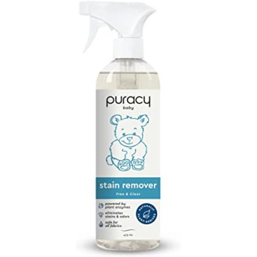 Puracy Natural Baby Laundry Stain Remover, Enzyme Odor Eliminator, Free & Clear, 16 Ounce