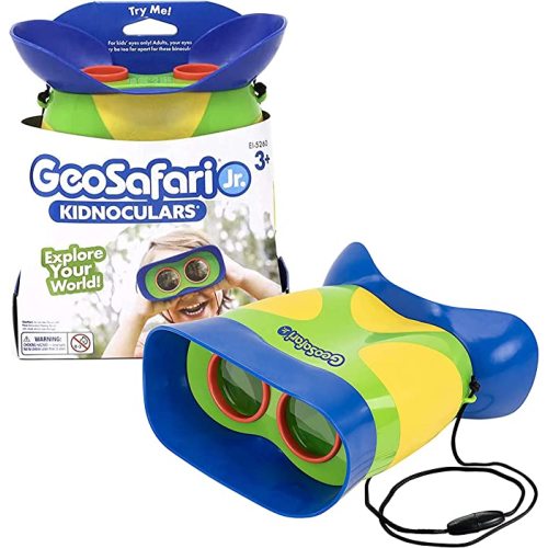 Educational Insights GeoSafari Kidnoculars - Toy Binoculars for Kids, Outdoor Toys for Kids Ages 4-8, Toddler Camping and Nature Toys, Lightweight Binoculars with Neck Strap, Bird Watching Gear