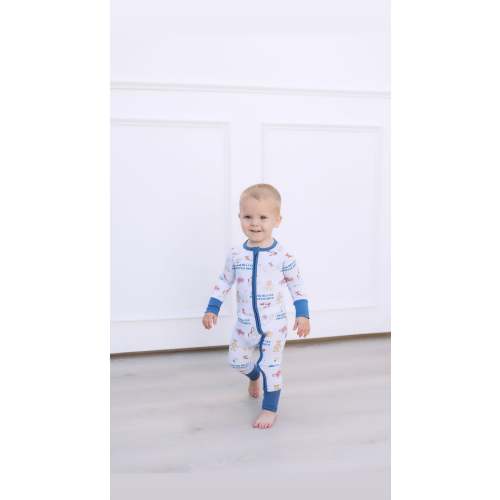 Thank Heaven for Little Boys - Zip Up Footie