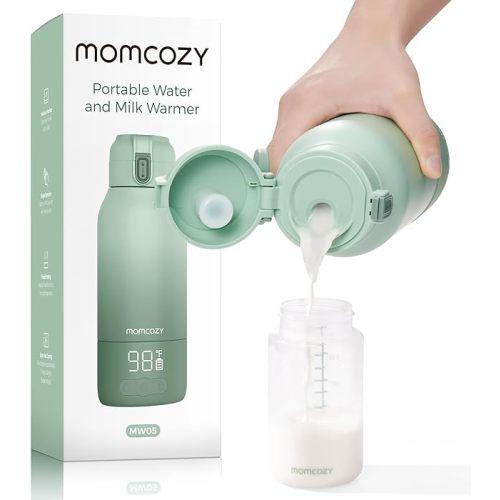 Amazon.com : Momcozy Portable Milk Warmer for Travel – Dual Heating Modes for Breast Milk & Water, Portable Bottle Warmer with Fast Heating & Long Battery Life, 17 Ounces Large Capacity to Meet Your All-Day Needs : Baby