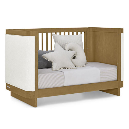 babyGap Callie 4-In-1 Upholstered Crib - Greenguard Gold Certified, Acorn/White Boucle | Wayfair