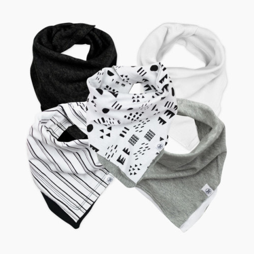Honest Baby Clothing Organic Cotton Bandana Bib Burp Cloth (5 Pack) - Pattern Play, Os, 5