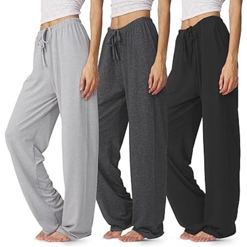 Ultra Performance Womens Pajama PJ Pants 3 Pack Lounge Bottoms Pajamas for Women (Avail in Plus Sizes)