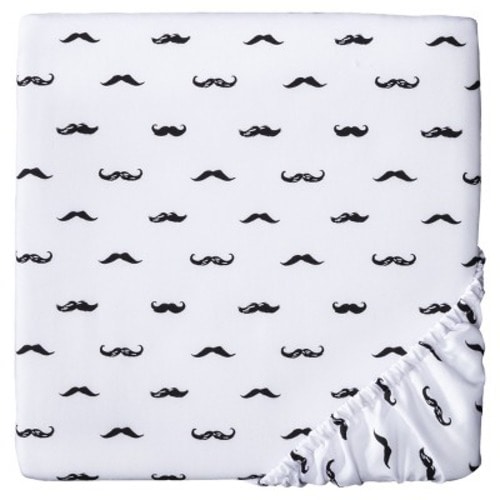 Circo&reg; Woven Fitted Crib Sheet - Mustaches