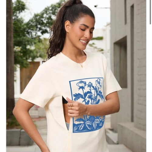 Vintage Wildflowers Graphic Nursing T-shirt – Giftifymama