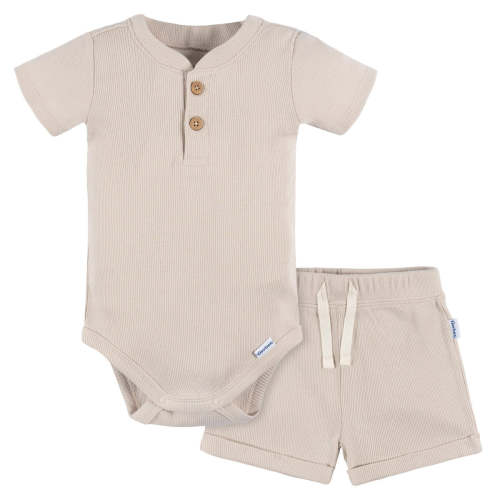 2-Piece Baby Boys Beige Bodysuit and Shorts Set – Gerber Childrenswear