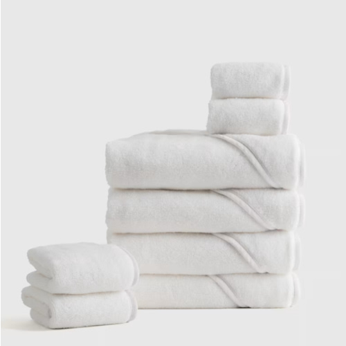 Organic Turkish Cotton Baby Bath Bundle 8-Pack in White
