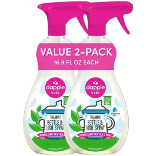 Dapple Baby - Fragrance-Free Foaming Bottle & Dish Spray - 16.9oz (2 Pk)