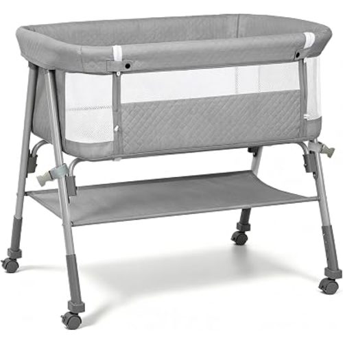 3-in-1 Baby Bassinet Bedside Sleeper for Newborn, Baby Crib Grey