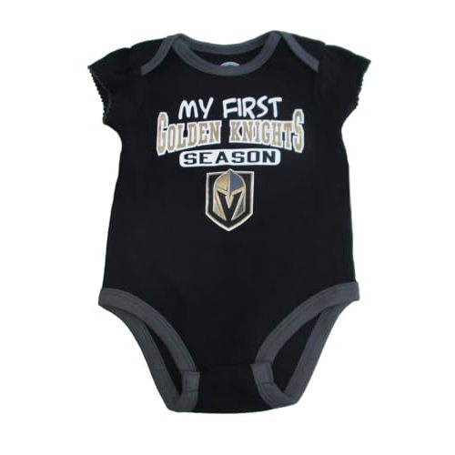 VF Vegas Golden Knights Girl's Team Logo Infant Creeper Bodysuit - Team Colors
