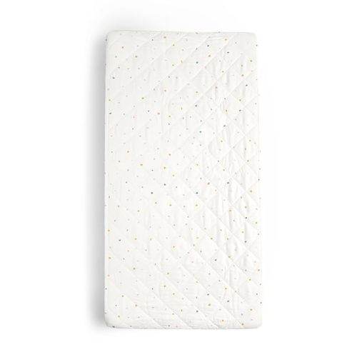 Makemake Organics Organic Changing Pad Cover GOTS Certified Organic Cotton Changing Table Cover Non Toxic Quilted Ultra Soft Girls Boys Neutral Nursery (16"x33", Dotty)