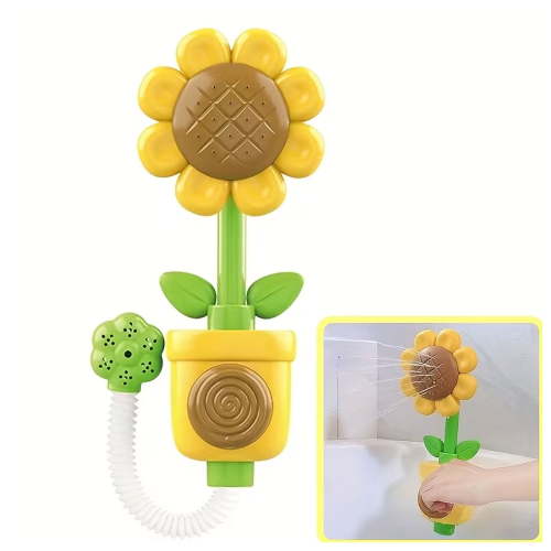 Sunflower Spray Shower - Children's Fun Bath Toys, Durable PVC Baby Water Toys
