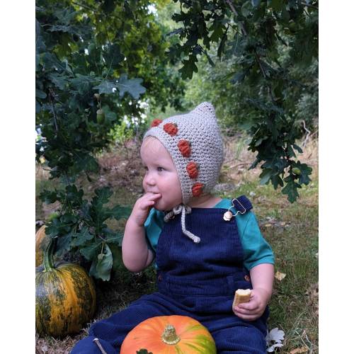 Crochet Pumpkin Pixie Bonnet for Newborn, Baby, Toddler and Child, Custom Colours