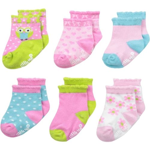 Little Me baby-girls 6 Pack Variety Socks