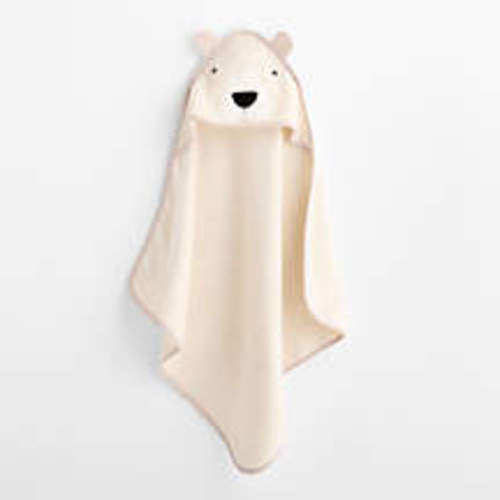 Cuddle Bear Undyed 100% Organic Cotton Hooded Baby Towel