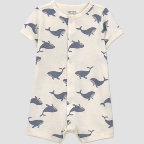 Carter's Just One You® Baby Boys' Whale Romper - Blue/Ivory 3M