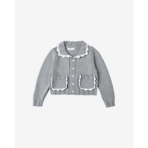 Scallop Cardigan || Dusty Blue – Rylee + Cru
