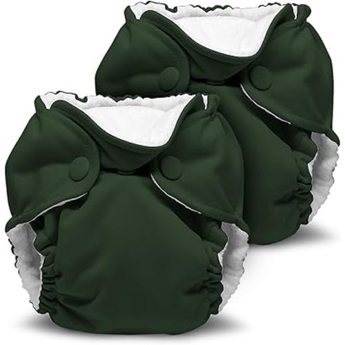 Kanga Care Lil Joey Newborn All in One AIO Cloth Diaper (2pk) Pine 4-12lbs