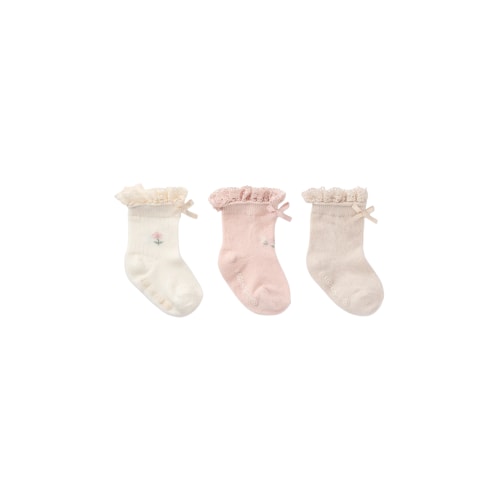 Floral Ankle Baby Sock Set