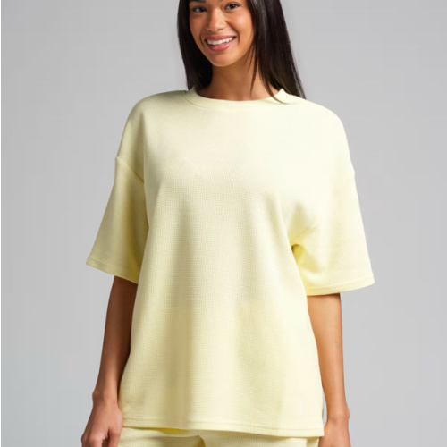 Waffle Lounge Tee | Waffle Knit Top | Comfrt