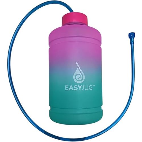 Hands-Free Water Bottle with 47" Long Straw - 2.2L BPA-Free Water Jug for Pregnant, Breastfeeding & Postpartum.