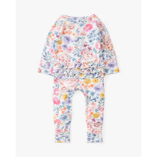 Tiny Blooms Ruffle Zippy – Little Sleepies