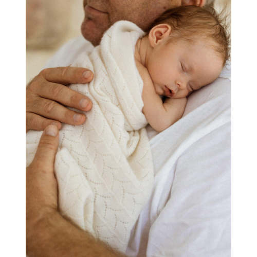 Cashmere Baby Blanket - Leaf - Heirloom Cashmere Australia