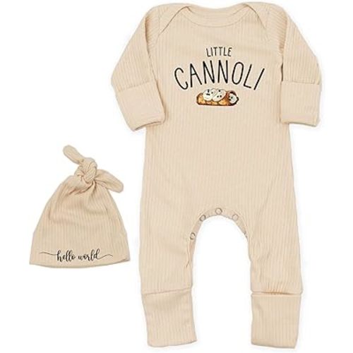 Little Cannoli Baby Boys Girls Bodysuit Newborn One-Piece Italian Food Dessert Romper Infant 0-3 Months Clothes