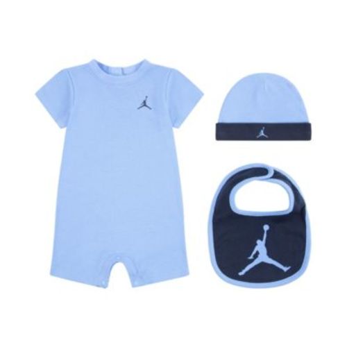 Baby Boys' or Girls' Jumpman Romper, Hat and Bib, 3-Piece Set