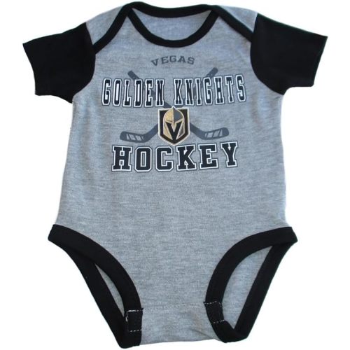 VF Vegas Golden Knights Sticks One Piece Creeper Bodysuit - Gray