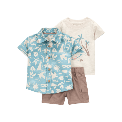 Baby 3-Piece Beach Print Little Short Set - Carter's | Carter's
