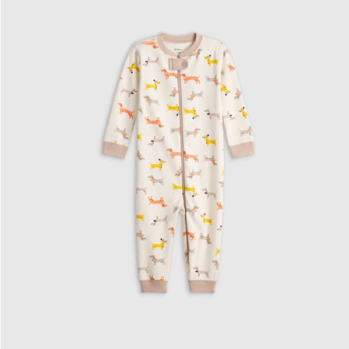 100% Organic Cotton One Piece Pajama - Baby in Puppies