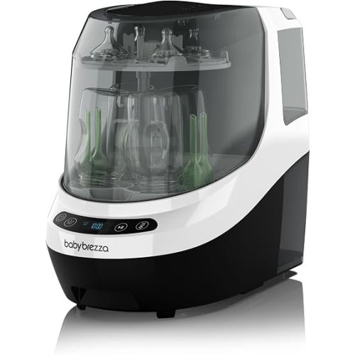 Baby Brezza Bottle Washer Pro Bottle Washer, Sterilizer & Dryer- No Sink Hookup, All-in-One Cleaner for Bottles, Parts & Sippy Cups-Fast, Effortless, Time-Saving Cleaning with No Hand Washing Required | Clinically proven better cleaning, replaces brushes 