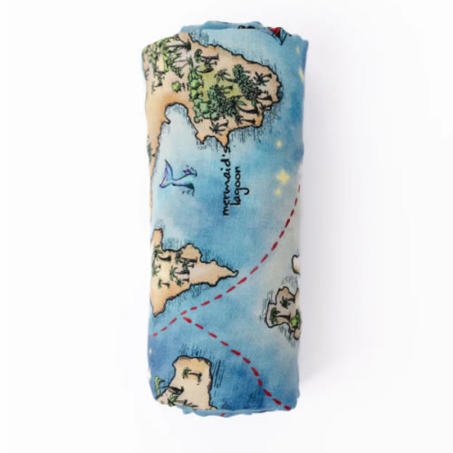 Neverland Map Swaddle Blanket