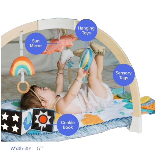 Montessori Wooden Kick & Play Baby Gym Musical Piano Tummy Time Activity Center