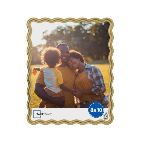 Mainstays 8x10 Picture Frame – Gold Wavy Tabletop Photo Frame