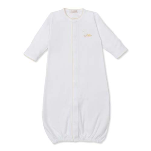 Premier Baby Duckling White/Yellow Hand Emb. Conv. Gown