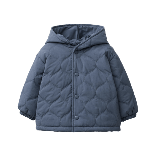 Water Repellent Puffer Jacket in Blue, 6-9M