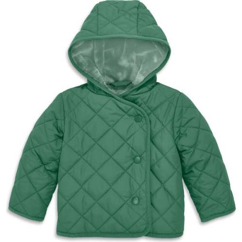 Baby Quilted Fleece-Lined Puffer Jacket, Chive - Primary | Maisonette