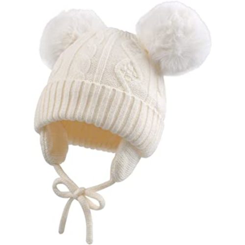 JANGANNSA Cute Knitted Boys Girls Christmas Beanie Warm Earflap Winter Hat Infant Toddler Baby Beanie