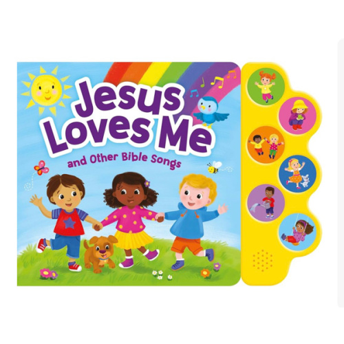 Jesus Loves Me & Other Bible Songs – Interactive Sound Book for Toddlers | Christian Baby Book with 6 Faith-Based Songs, Lyrics & Music | Baptism Gift, Bible Story Time Sing-along for Boys and Girls
