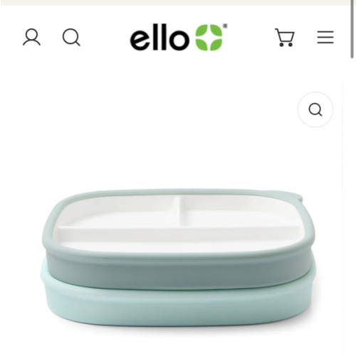 Clean Start Toddler Divided Plate | Premium Ceramic | Non Toxic – Ello