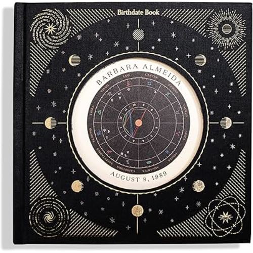 The Birthdate Book, A Fully Personalized Beautiful and Unique Reading of your Astrological Birth Chart - Fabric-bound Hardcover & 70+ Pages of Personal Horoscope Readings & Interpretation