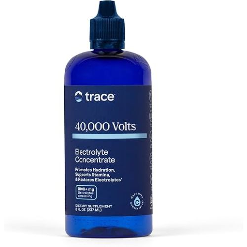 Trace Minerals 40,000 Volts - Supports Hydration, Energy, Muscles, Stamina, and Endurance - Liquid Multimineral and Electrolyte Concentrate with Ionic Magnesium, Sodium, Potassium (48 Servings)