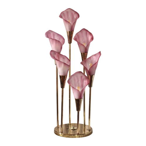 Calla Lily Flower-Shaped Night Lamp, Bedroom Decorative Lights, Desktop Art Decorative Lights, Suitable for Halloween, Thanksgiving and Home Decor(Pink)