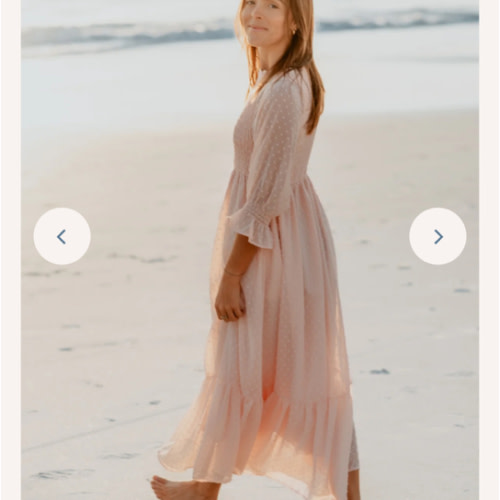 Women's Celine Dress (petal pink swiss dot)